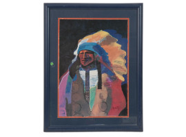 NATIVE AMERICAN PRINT HAND SIGNED BY JOHN NIETO