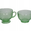 ANTIQUE DEPRESSION ERA GREEN GLASS WARES PIC-4