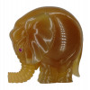 RUSSIAN HAND CARVED AGATE ELEPHANT FIGURINE PIC-3