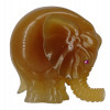 RUSSIAN HAND CARVED AGATE ELEPHANT FIGURINE PIC-2