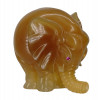 RUSSIAN HAND CARVED AGATE ELEPHANT FIGURINE PIC-0