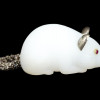 RUSSIAN SILVER WHITE NEPHRITE MOUSE WITH DIAMONDS PIC-3