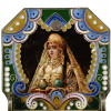 RUSSIAN 84 GILT SILVER ENAMEL SALT CELLAR THRONE PIC-8