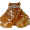 RUSSIAN CARVED AGATE EMERALD EYES FROG FIGURINE PIC-4