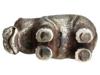 RUSSIAN 84 SILVER GEMSTONE EYES HIPPO FIGURINE PIC-4