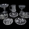 VINTAGE CRYSTAL CUT ETCHED GLASSWARE COLLECTION PIC-0