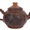 VINTAGE CHINESE YIXING STONEWARE DRAGON TEAPOT PIC-0