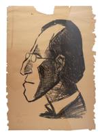 RUSSIAN LITHOGRAPH OF MAHLER BY GAVRIIL GLIKMAN