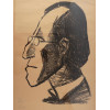 RUSSIAN LITHOGRAPH OF MAHLER BY GAVRIIL GLIKMAN PIC-1