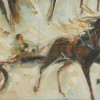 CONTEMPORARY OIL PAINTING HORSES BY REUVEN NACHUM PIC-3