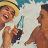 VINTAGE COCA COLA DANISH PIN UP ADVERTISING POSTER PIC-2