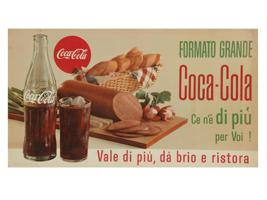 VINTAGE COCA COLA ITALIAN ADVERTISING POSTER