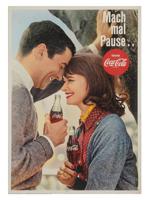 VINTAGE GERMAN COCA COLA ADVERTISEMENT POSTER