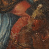 ANTIQUE 17 C OIL ON CANVAS PAINTING FRAGMENT PIC-3