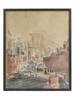 MID CENTURY AMERICAN BROOKLYN BRIDGE PAINTING PIC-0