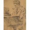 AMERICAN BARON PENCIL SKETCH BY PAT DAILY 1942 PIC-2