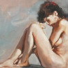 ONELIO MARRERO NUDE FEMALE PORTRAIT PAINTING 2021 PIC-1