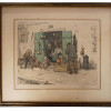 TAVIK SIMON ANTIQUE FRENCH AQUATINT COLOR ETCHING PIC-0