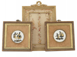 FURSTENBERG PORCELAIN PLAQUE AND PHOTO FRAME