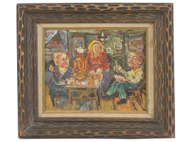 RUSSIAN, AMERICAN OIL PAINTING BY DAVID BURLIUK