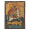 ANTIQUE ORTHODOX ICON OF SAINT GEORGE WITH DRAGON PIC-0