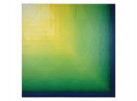 MODERN ABSTRACT OP ART GRADIENT ACRYLIC PAINTING