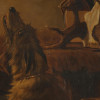 ANTIQUE OIL PAINTING WOUNDED DOG SIGNED KINLOCH PIC-3