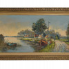 MID CENTURY AMERICAN LANDSCAPE PAINTING SIGNED PIC-0