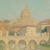 IMPRESSIONIST CITYSCAPE OIL PAINTING VIEW OF ROME PIC-2