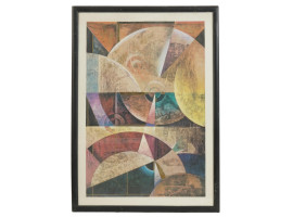 AMERICAN ABSTRACT LITHOGRAPH PRINT RICHARD HALL