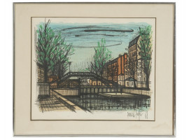 PARIS CITYSCAPE LITHOGRAPH SIGNED BERNARD BUFFET