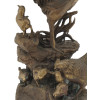 PATINATED BRASS SCULPTURE OF ROOSTER AND CHICKENS PIC-8