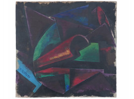 RUSSIAN AVANT GARDE PAINTING ATTR TO LYUBOV POPOVA