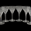 COLLECTION OF CRYSTAL CUT CLEAR APERITIF GLASSES PIC-0