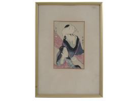 JAPANESE WOODBLOCK PRINT BY UTAMARO KITAGAWA