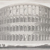 PAIR OF ITALIAN ARCHITECTURAL COLISEUM ENGRAVINGS PIC-2