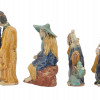 GROUP OF FOUR CHINESE POTTERY MUD MEN FIGURINES PIC-1