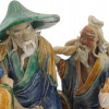 GROUP OF FOUR CHINESE POTTERY MUD MEN FIGURINES PIC-5