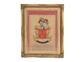 VINTAGE PRINT HERNANDEZ FAMILY COAT OF ARMS