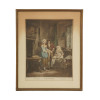 ANTIQUE COLORED ENGRAVING AFTER FRANCIS WHEATLEY PIC-0