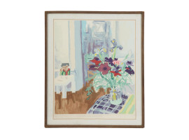 AMERICAN FLOWERS COLOR LITHOGRAPH BY NELL BLAINE