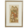 MOSES SOYER AMERICAN COLOR LITHOGRAPH OF DANCERS PIC-0