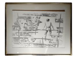 AMERICAN SURREAL LITHOGRAPH BY JACK FRANKFURTER