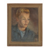 MID CENTURY AMERICAN PORTRAIT PAINTING OF A BOY PIC-0