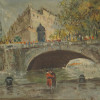 IMPRESSIONIST OIL PAINTING VIEW OF PARIS SIGNED PIC-2