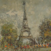IMPRESSIONIST OIL PAINTING VIEW OF PARIS SIGNED PIC-6