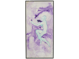 ABSTRACT PAINTING ON CANVAS FEMALE NUDE FRAMED