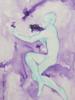 ABSTRACT PAINTING ON CANVAS FEMALE NUDE FRAMED PIC-1