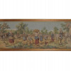 ANTIQUE FRAMED TAPESTRY OF PEASANTS IN THE FIELD PIC-0