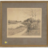ANTIQUE LANDSCAPE ETCHING BY EDWARD LOYAL FIELD PIC-0